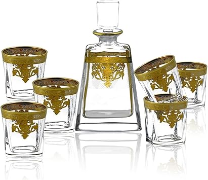 Golden Bell Flower Paper Thickened Wine Set Bar Decoration Ornaments High-grade Crystal Glass Business Gifts