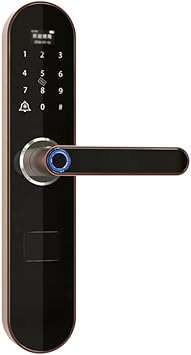 Fingerprint Smart Door Lock Doorbell Electronic Lock Code Card Key Digital Deadbolt Lock for Home Security (Color : D) (D)
