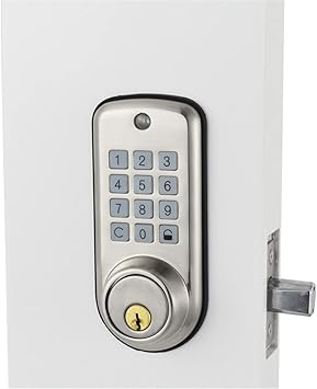 Electronic Digital Door Lock Smart Keypad Locker Lock, Intelligent Cheap Code Door Lock High Security Safe with Single Deadbolt (Size : Right Door) ()
