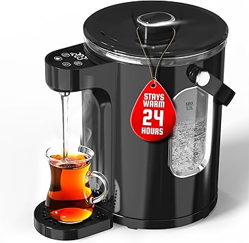 NELO Instant Hot Water Dispenser – 3L Electric Kettle, Hot Water Boiler with Digital Temperature Control, 13 Temp Presets, Removable Tea Infuser, LED Display, 24 Hour Keep Warm, BPA-Free, ETL Listed