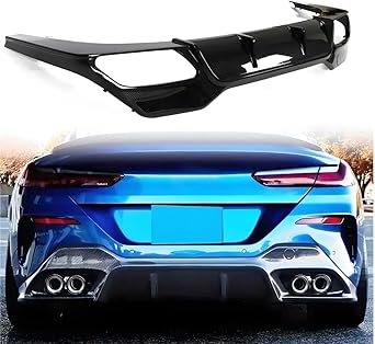 Dry Carbon Rear Bumper Diffuser Lip Spoiler，Compatible For BMW 8 Series G14 G15 M850i M-Sport 2-Door 18-22 Car Rear Diffuser