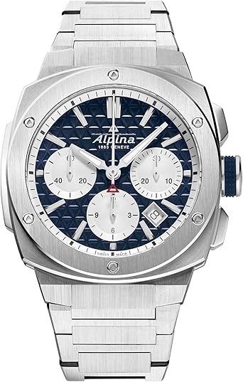 Alpina Men's Alpiner Extreme Swiss Made 3-Hand Chronograph Automatic Watch, 62 Hour Power Reserve, Stainless Steel, Sapphire Crystal, 41mm, 100M Water Resistant