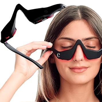 Capillus Eyelift Red Light Therapy for Eyes - Under Eye Red Light Therapy Glasses 685nm - Red Light Therapy for Eyes Bags, Wrinkles, Fine Lines, Crow's Feet and Dark Circles