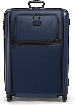 TUMI - Alpha Extended Trip Expandable 4-Wheeled Packing Case - Hybrid Softside and Hardside Checked Bag - Navy