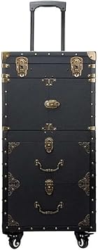 PVC Hard Shell Large Capacity Designer Cosmetic Case Multifunctional Rolling Luggage Multi-layer Storage Box
