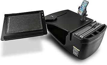 AutoExec Reach Car Desk for Your Vehicle Workstation and Mobile Office, Front Seat, Black with Phone Mount