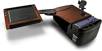 AutoExec AE-RDBS-PM-21M Reach Car Desk for Your Vehicle Workstation and Mobile Office, Back Seat, Mahogany with Phone Mount
