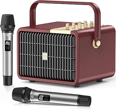 SUPNIU 320W Peak Power Karaoke Machine with Rich Deep Bass for Adults Portable Bluetooth Singing PA Speaker System Bass/Treble Adjustment with 2 UHF Wireless Microphones for Home Party Wedding Outdoor