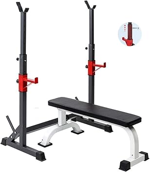 Adjustable Weight Bench Training Fitness Gym Bench Weight Table Squat Rack Men's Gantry Adult Dumbbell Stool Bench Press Barbell Rack Set Home Fitness Equipment Adjustabl