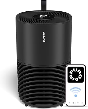PuroAir 130i Smart Air Purifiers for Home Pets Allergies - HEPA + CarbonTech Filter up to 500X Stronger - Cleans Air Fast - Quiet Sleep Mode, Small Room Air Purifiers for Bedroom, Baby, Office, Dorm