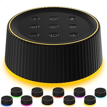 White Noise Machine, 26 Hi-Fi Soothing Sounds & 10 Colors Night Light Sound Machine for Sleeping Adults, Baby & Kids, Portable Sleep Machine with 6 Timers, Noise Canceling for Home Office