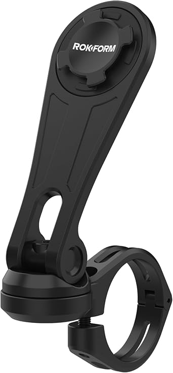 Rokform Motorcycle Handlebar Phone Mount, Version 2, Now mounts to Any Handlebar from 7/8" - 1.5" (22.mm - 38.1mm), Secure Phone via Twist Lock and Built-in Magnet Mount (Black)