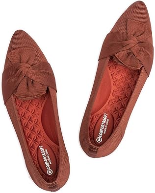 Frank Mully Women's Casual Loafer Flats Slip On Loafer Shoes Comfortable Knit Flat Shoes Classics Pointy Toe Loafer Flats,for Work,Travel
