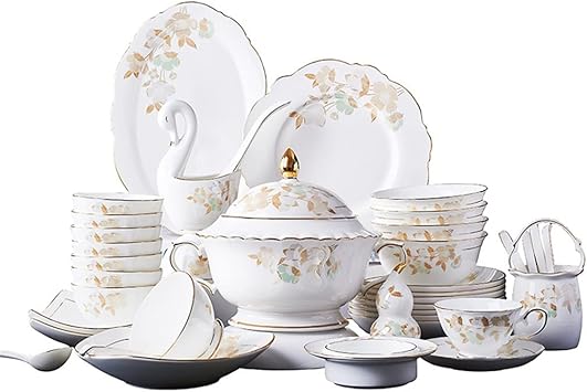 European kitchen utensils dishes sets tableware sets ceramic tableware sets 60 pieces