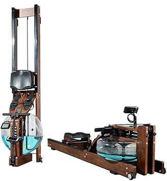Home Quiet Fitness Equipment Smart Water Resistance Rowing Machine Low Decibel Walnut Color 210 56.5 51cm