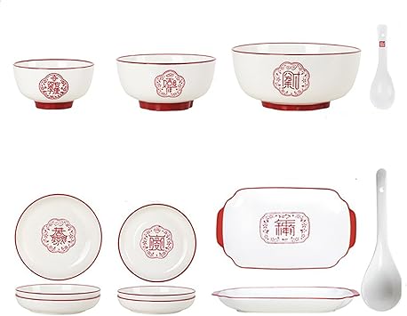 Dinnerware Set/Household Chinese luxury light luxury ceramic dishes dishes tableware tableware set (Size : A) (B)