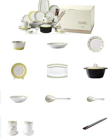 Dinnerware Set/Chinese Ceramic Dishes Set Household Modern Simple Dishes Tableware Tableware Housewarming (Size : B) (C)
