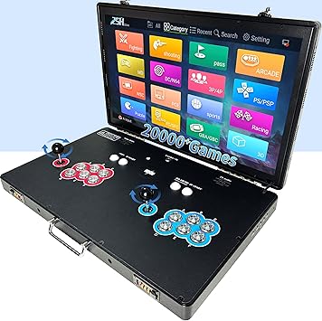 23000 in 1 Portable 3D Arcade Game Console 27-inch HD Screen Dual Players Pandoras Box RK3288 Retro Video Game Machine Metal Box Search/Hide/Save/Load/Pause Games