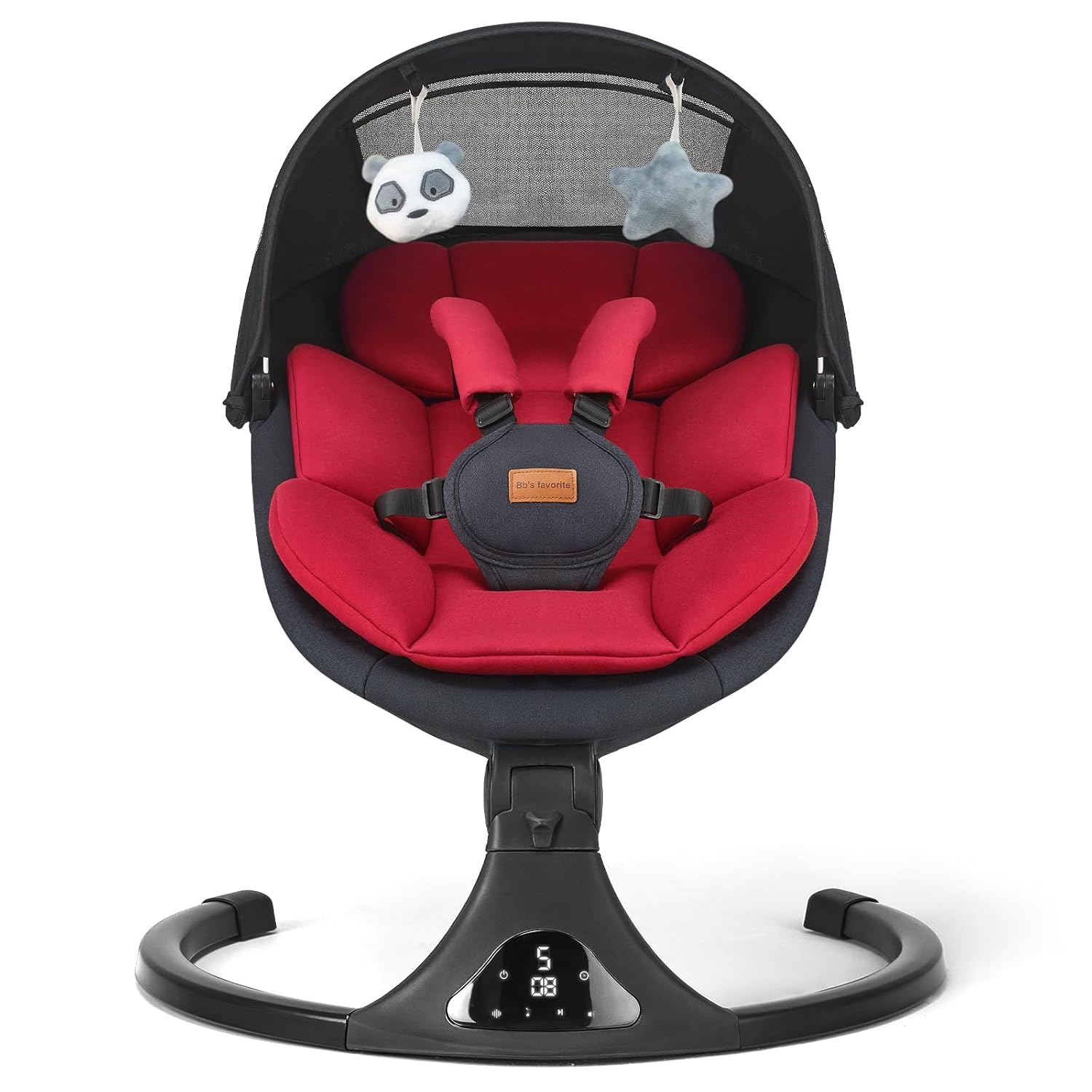Baby Swings for Infants, Portable Baby Swing for Newborns with Bluetooth, Electric Infant Swing with 5 Speed Motions, 12 Melodies & Remote Control (Max 20 lbs, Orange)