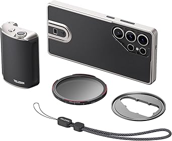 TELESIN Fun Shot Mastergrip Phone Camera Grip Photography Kit (Grip + Phone Case + 67mm VND Filter Lens) for Samsung Galaxy S25 Ultra, Comfort Ergonomic Professional Master Handle Holder