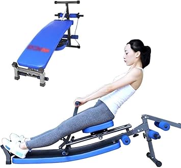 Foldable Rowing Machines Home Rowing Machine Indoor Foldable Rowing Machine Rowing Bench Abdominal Fitness Equipment 12 Resistance Adjustment Double Track Maximum Load 200kg