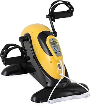 Pedal Exercisers Electric Pedal Exerciser for Seniors Portable Fitness Cycle for Arm/Leg Exercise Mini Cycling Trainer Stationary Exercise Leg Peddler Fitness Motorized Electric