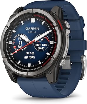 Garmin® quatix® 8, 51 mm, Marine GPS Smartwatch, Bright AMOLED Display, Chartplotter Controls, Built-in Flashlight, 24/7 Health & Wellness Features