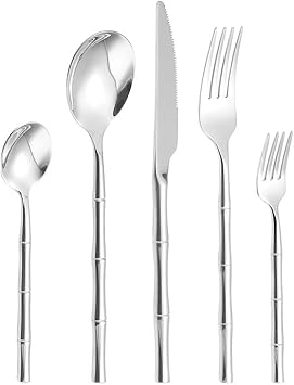 304 Stainless Steel Silverware Set - 12-Piece Flatware Cutlery Set with Knife, Fork & Spoon - Durable & Elegant Dining Utensils for Home & Kitchen
