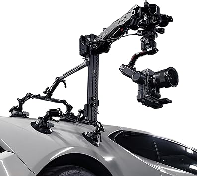 MOVMAX Razor Arm Air Shock Absorption Car Mount Shooting System for DJI Ronin Series(eg:RS4 Pro/RS4/RS3 Pro), Four Suction Cup Car Mount Kit,Gimbal Stabilizer with 22 Inch Storage Case(Green)