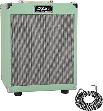 FOALS Electric Bass Amp 30W, Dual-Speaker Design (8" Woofer + 3" Tweeter), Bluetooth, 3-Band EQ, Active/Passive Bass Amplifier for Beginners (Green)