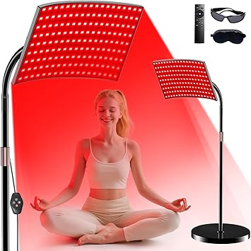 Red Light Therapy for Body Face Infrared Light Therapy for Body with 660nm & 850nm Near Infrared LED Red Light Therapy Large Panel at Home Protective Glasses for Home Use, Gift for Women Girl