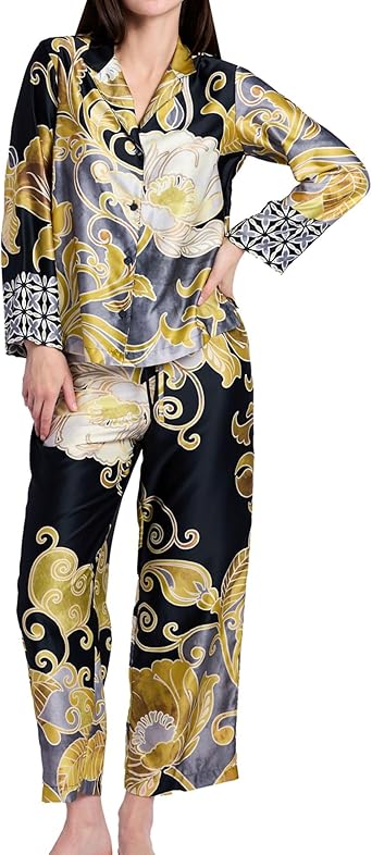 Natori Women's Deco Notch Pj Set Length: 27", Inseam: 26"