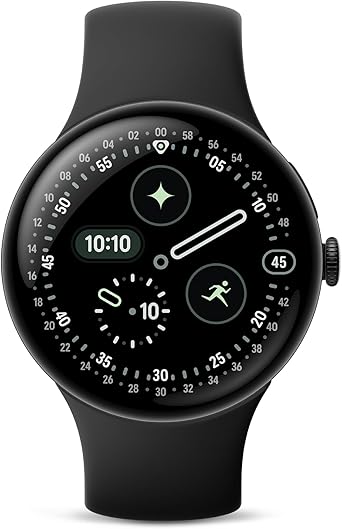 Google Pixel Watch 4 (41mm) - Android - 2 Years of Data - Heart Rate,Sleep & Fitness Tracking-30-Hour Battery - Matte Black Aluminum Case - Obsidian Active Band - LTE (2025)-Google Pixel Watch app