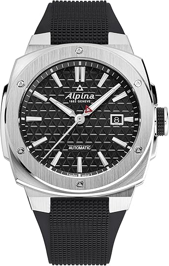 Alpina Men's Alpiner Extreme Swiss Made 3-Hand Date Automatic Watch, Rubber Strap, Sapphire Crystal, 41 x 42.5mm, 100M Water Resistant