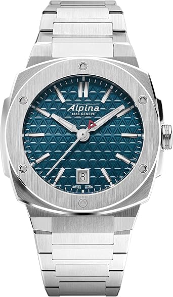 Alpina Unisex Quartz Alpiner Watch, Silver-Tone Stainless Steel Bracelet, Blue Dial Style: AL-220TB2AE6B
