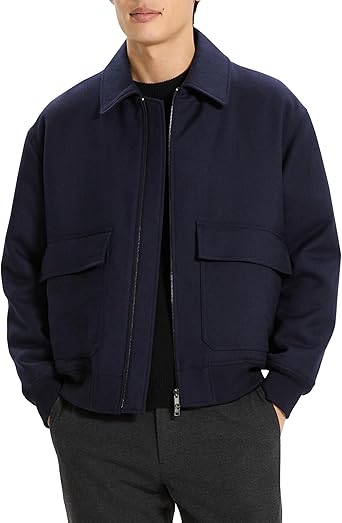 Theory Men's Modern Aviator Jacket in Dapper Wool