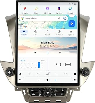 Qualcomm Car Radio for Chevrolet Suburban Tahoe GMC Yukon 2014-2020 Stereo Replacement Head Unit 15.6 Inch IPS 2K Touch Screen Tesla Style Carplay Android Auto Navigation (OEM 8 Inches)