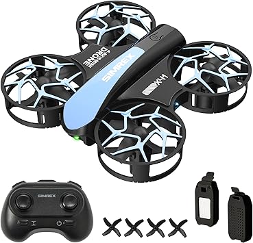 SIMREX Mini Drone for Kids with 360° Flip & LED Lights — RC Quadcopter, Altitude Hold, One Key Takeoff/Landing, 3 Speed Modes, Headless Mode, Toy Gift for Beginners Ages 6+(Blue)