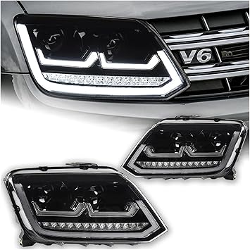 Car Styling Head Lamp Compatible With VW Amarok Headlights 2010-2020 LED Headlight Projector Lens DRL Signal Animation Auto Accessories