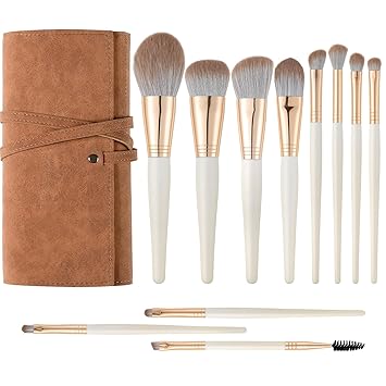 Makeup Brushes, 11pcs Makeup Brusheas Set with Wooden Handle, Include Foundation, Concealer, Blush, Eyeshadow, Eyeliner, Powder, Highlighter, Blending, Face Brush Set