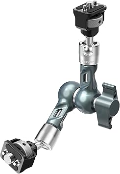 NEEWER 7" Articulating Magic Arm, Camera Monitor Mount Ball Heads Anti Twist Pins 1/4" 3/8" Screws for DSLR Action Camera Webcam Video Light Compatible with SmallRig Cage Rig, Max Load 6.6 lbs, UA082