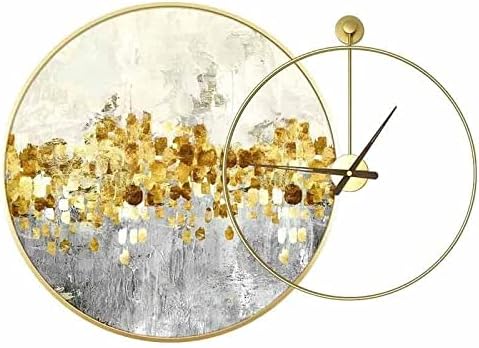 Golden Wall Clock, Metal Wall Clock, Home Living Room, Silent Clock, Home Gift, Living Room