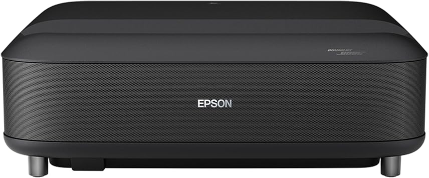 Epson Lifestudio Grand Ultra Short Throw Laser Projector 4K PRO-UHD, 3,600 Lumens of Color and White Brightness, Sound by Bose Technology, Google TV with Gemini, 3-Chip 3LCD Technology, HDR - Black