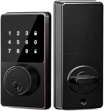 Smart Lock with Password Keyless Entry Door with Touchscreen Keypads Easy to Install App Unlock
