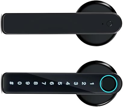 Smart Door Lock Handle Fingerprint Password Remotely Unlock Keyless Entry for Doors Electronic