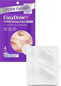 DWEasyDerm EasyDerm PDRN Patch – Under Eye & Smile Line Care, 4 Patches | K-Beauty Korean Skincare with Collagen & EGF, PDRN Eye Mask, Self-Care Essential, Summer & Travel Essentials