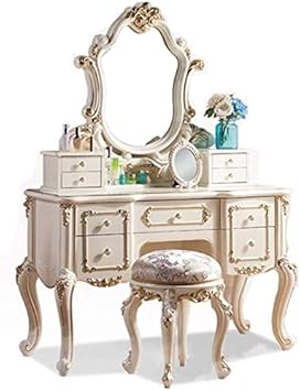 Dresser Table Dressing Table Solid Wood Cabinet Bedroom Table Gifts for Girls, Bedroom Furniture (Color : A) (A)