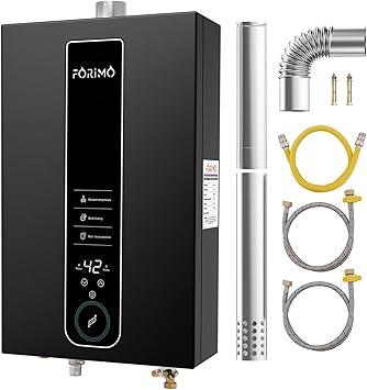 Natural Gas Tankless Water Heater, 4.21GPM 16L Indoor,Constant propane water heater,Instant Hot Natural Gas Water Heater with Fahrenheit Digital Display,Multi-Protection