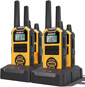 Walkie Talkies for Adults Long Range - Waterproof 4 Pack Rechargeable Heavy Duty FRS Two Way Radio with NOAA Weather Alert, 2500mAh, 22 Channels 121 CTCSS, Dual PTT & Dual Charging (Type-C/Dock)