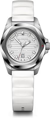 Victorinox I.N.O.X Small Automatic White Dial White Rubber Strap Watch 32mm - 242027